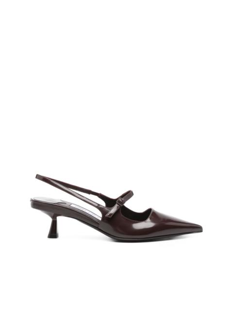 45mm slingback pointed-toe pumps