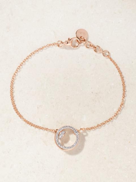 Together Rhodium-plated 18-karat Rose Gold Diamond Bracelet