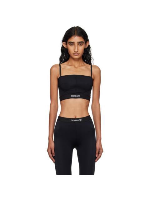 Black Modal Signature Bandeau Bra