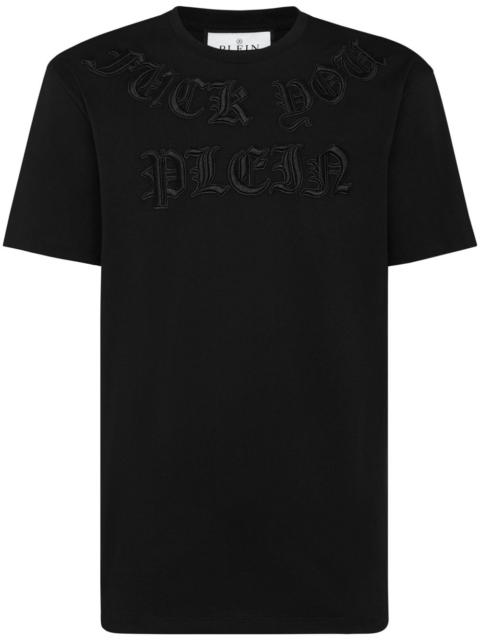 Gothic logo-patch T-shirt