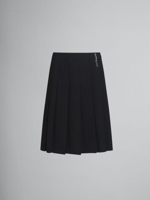BLACK WOOL BLEND SKIRT WITH MARNI SYMBOL