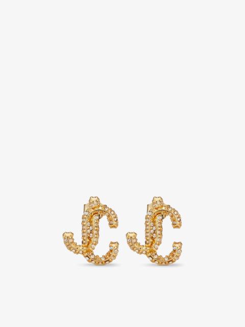 JC Studs
Gold-Finish Metal JC Stud Earrings with Swarovski Crystals