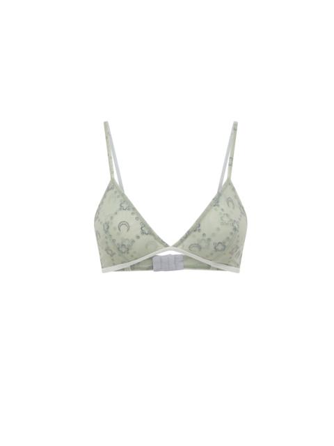 MOONOGRAM MESH FLOCK BRA
