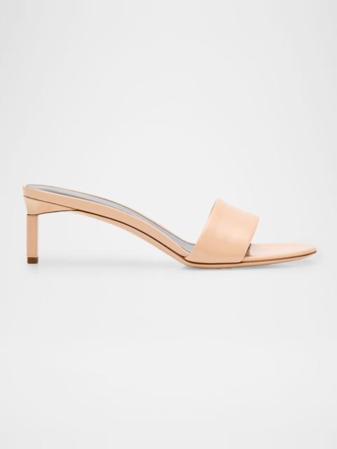 55mm Leather Kitten-Heel Mules