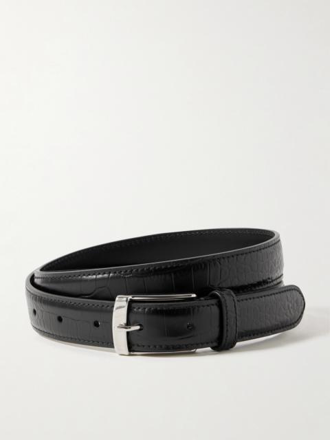Dana Croc-effect Leather Belt