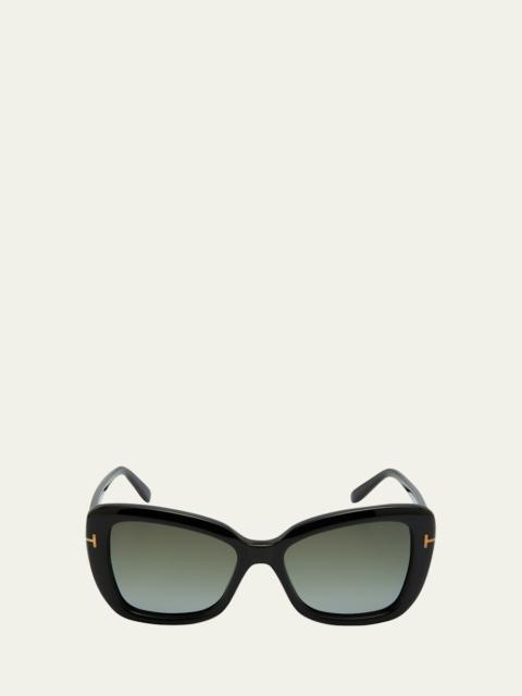 Maeve Havana Acetate Butterfly Sunglasses