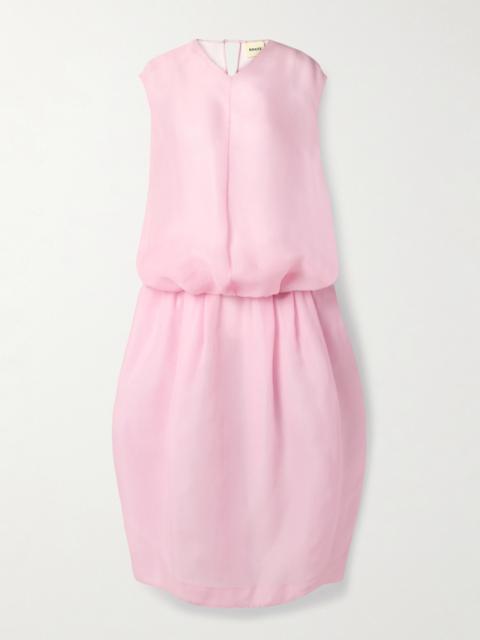 Noah Gathered Silk-organza Midi Dress