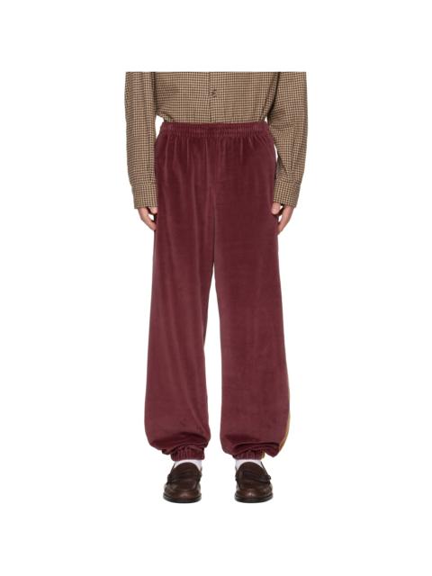 Burgundy Side Line Sweatpants