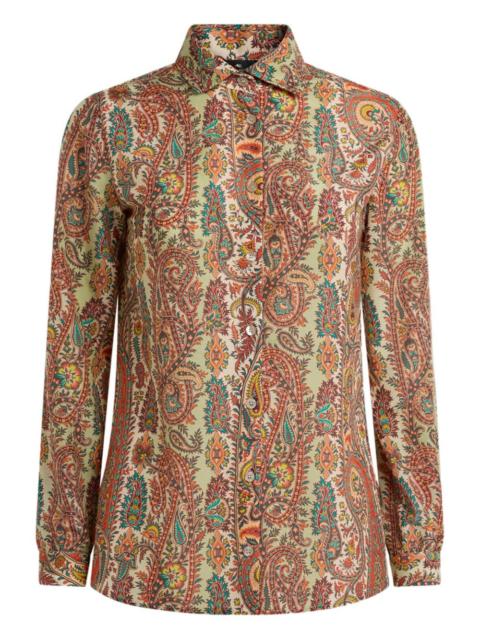 paisley-print shirt