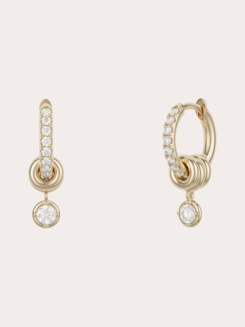 Diamond & 18k Gold Pavé Zahra Hoop Earrings