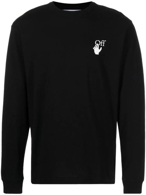 logo-print long-sleeve top