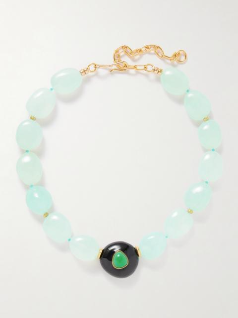 Andalusia Gold-plated Multi-stone And Resin Recklace