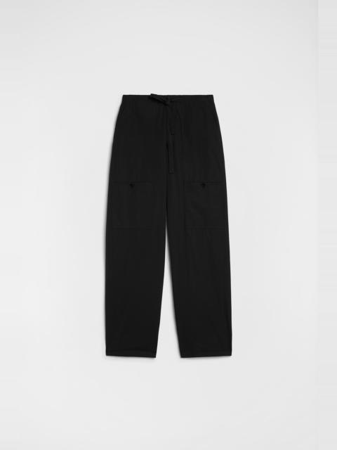 Cotton Poplin Cargo Trousers