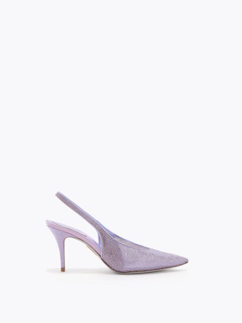 JINNY METALLIC VIOLET SLINGBACK 80