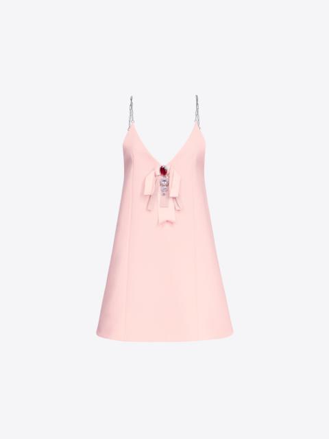 CRYSTAL EMBELLISHED BOW MINI DRESS