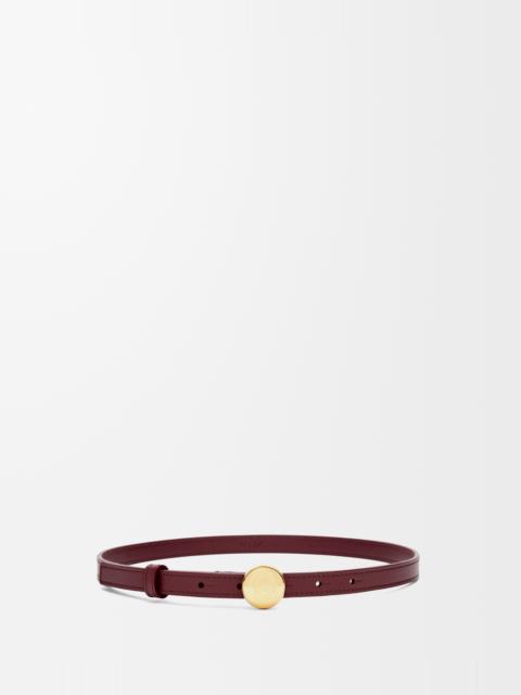 Pebble belt in smooth calfskin
