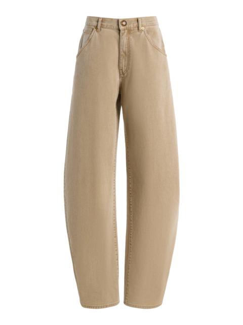 Khris Rigid Barrel-Leg Jeans brown