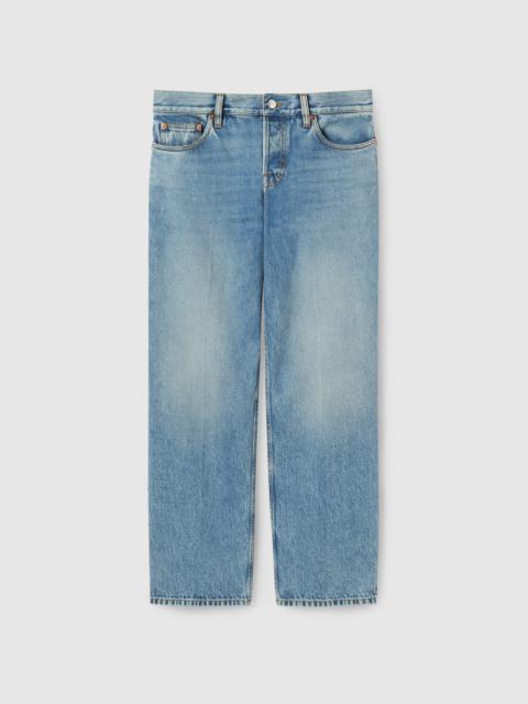 Straight fit denim pants