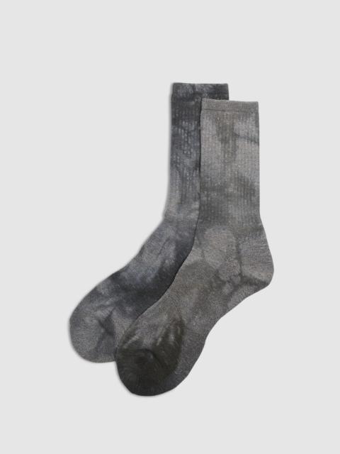 Uneven dyed sports sock