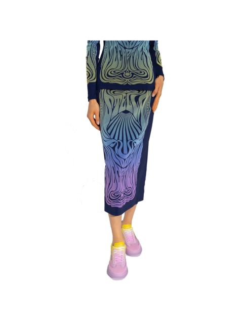 Stella Mccartney Printed Skirt Blue Polyamide Elastane