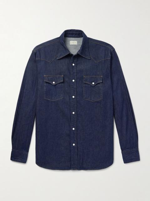 Husky Denim Western Shirt Blue