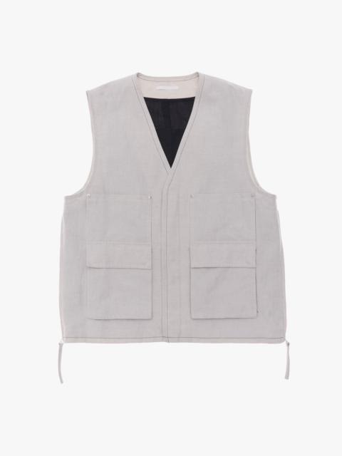COTTON-LINEN CARGO VEST