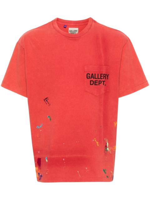 paint-splatter-detail cotton T-shirt