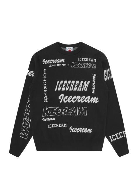 MULTI LOGO KNIT CREWNECK