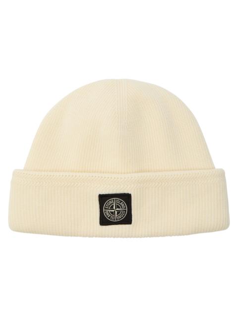 Stone Island Compass Logo-appliquéd Ribbed Cotton-knit Beanie