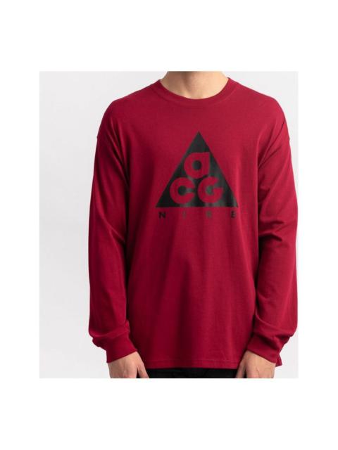 Men's Nike Acg Long Sleeves Rose Red T-Shirt BQ3457-620