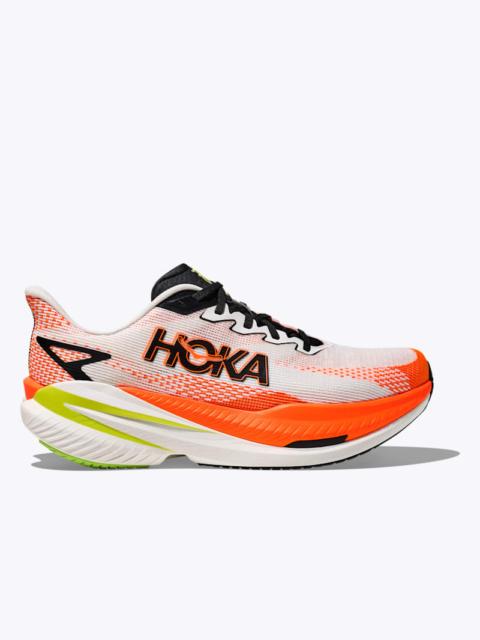 Men's Mach X 3 Shoes in White/Neon Tangerine