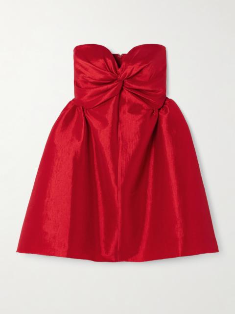 Fiona Strapless Twisted Taffeta Mini Dress