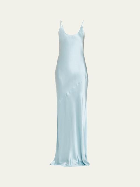 Charmaine U-Neck Silk Gown