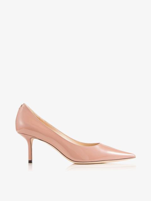 Love 65
Ballet-Pink Patent-Leather Pumps with JC Emblem