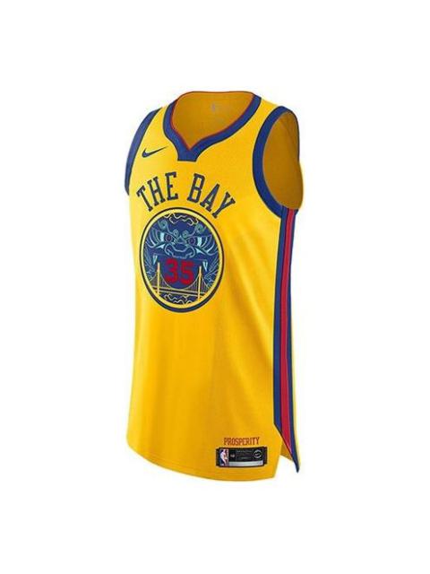 Nike NBA Golden State Warriors Kevin Durant City Version Durant AU Jersey Yellow AH6052-729