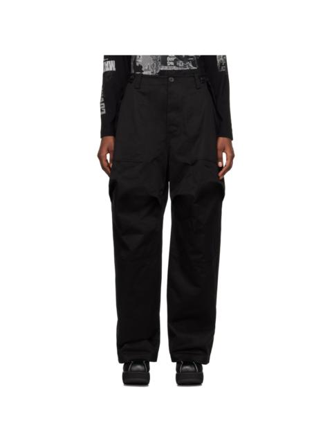 Black Paneled Trousers