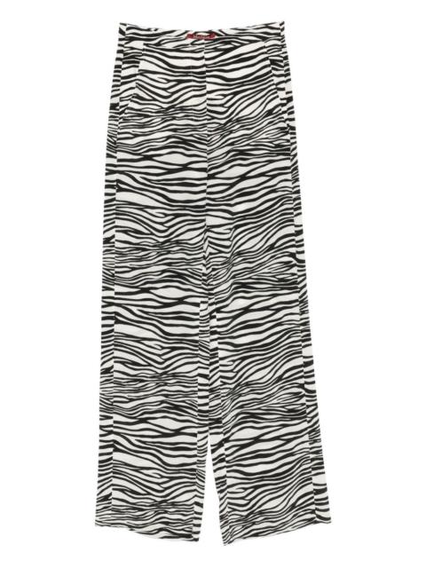 zebra-print trousers