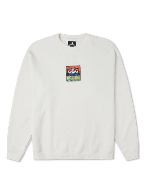 Converse Counter Climate Graphic Crew Sweatshirt 'White' 10025032-A02