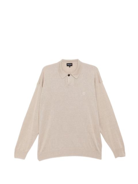 logo-embroidered polo shirt