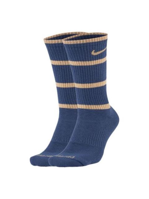 Nike Unisex Everyday Plus Cushioned Logo Socks 2 Packs Blue Dark blue DC3534-469