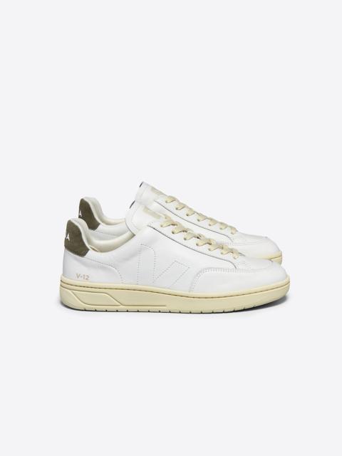 V-12 STITCH LEATHER WHITE KAKI