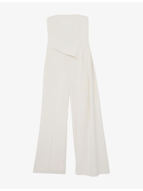 Leah Draped Wide-Leg Woven Jumpsuit