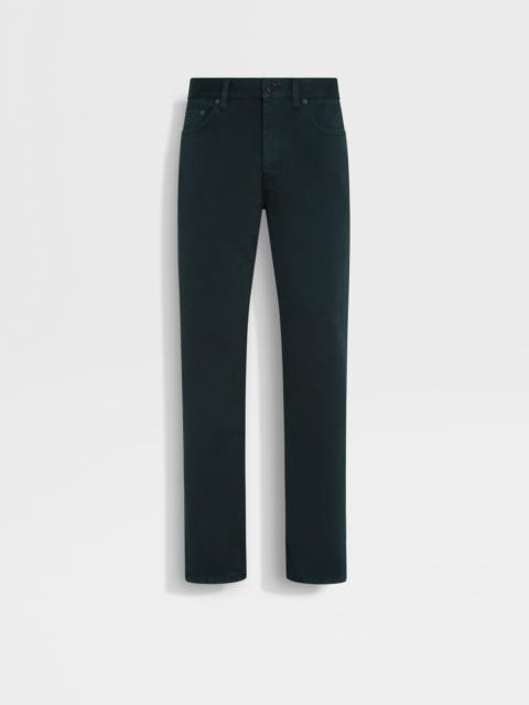 DARK GREEN DÉLAVÉ ROCCIA PANTS