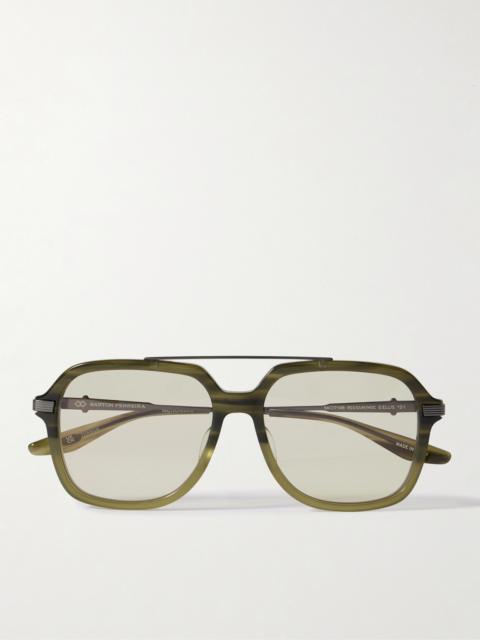 D. Ellis Aviator-style Acetate And Titanium Sunglasses