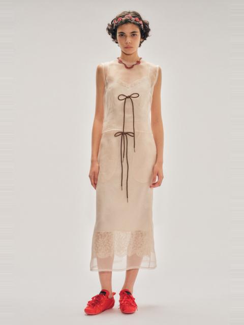 Sheer Frayed Contour Dart Top