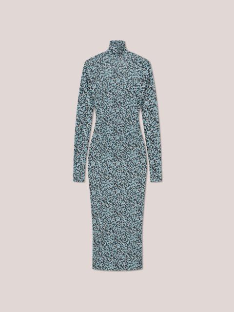 CARDIA - Mesh jersey dress - Ocelot sky blue