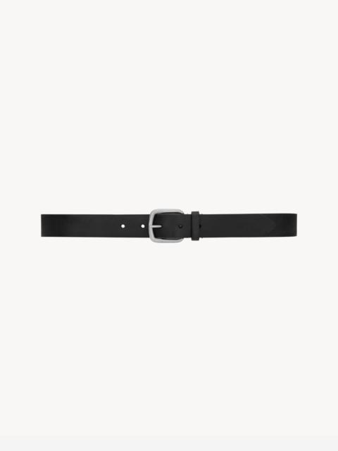 RECTANGULAR BUCKLE BELT IN LEATHER