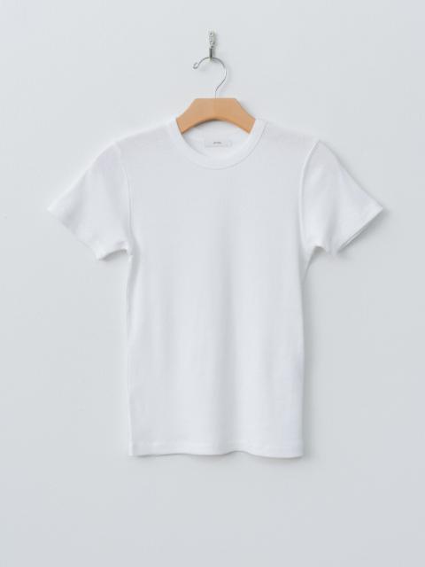 Recycle Suvin Rib Fit T-Shirt - White