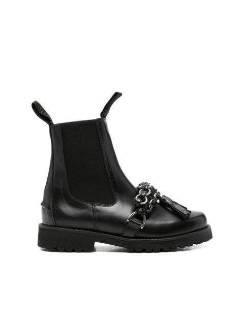 chain-tassel Chelsea boots