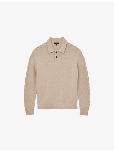 Elm Long-Sleeved Wool-Blend Polo Jumper